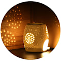 Miniatyrbillede 1 af 5: Aroma Lampe Olie Diffuser Keramisk Æterisk Olie Duftlamper Duftlampe Soveværelse Lys Aromaterapi Æterisk Olie Brændere