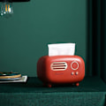 Miniatyrbillede 4 af 5: Radio vævsboks størrelse let luksus gave stue husholdning high-end papirboks kreativ retro vævsboks stor rød