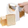 Miniatyrbild 1 av 5: Vikbar Brödskärare Tjocklekar Toast Skärmaskin 3 Tjocklekar Justerbar Brödskärare för Bröd Kakor Bagels Köksredskap Vit