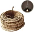 Tvinnad flätad elkabel 2 kärnor 0,75 mm för lamphängning 5 m retro