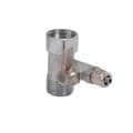 1/2\" till 1/4\" RO matarvattenadapter med kulventil för krananslutning silver Silver