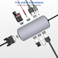 Pikkukuva 7 / 8: 9-in-1 USB-C -keskitin useilla porteilla, mukaan lukien HDMI, VGA ja Ethernet