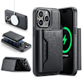 Miniatyrbillede 1 af 11: M2 Magnetisk Wallet Case til iPhone 16 Pro Max - Sort