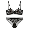 Pikkukuva 1 / 5: Pitsinen bralette-setti irrotettavilla olkaimilla 12 Svart Sort