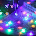 Miniatyrbillede 4 af 5: LED Lanterne Stjerne Lys Kæde Små Lanterne Blinkende Lys Bryllup Hængelampe 40L 6m Batteri Lys Farve
