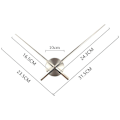 Miniatyrbillede 2 af 4: 3D Urvisere - Store 3D Vægurvisere - Art Deco Hjem Quartz Urtilbehør (Sølv)