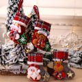Miniatyrbild 3 av 5: Juldekorationer, tredimensionell julgransprydnad med dockor, gubbe + snögubbe + älg + björn