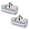 Miniatyrbillede 1 af 3: Transparent PP vævet flyttetaske 2-pak 2-pakke 2-pack