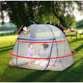 Miniatyrbillede 2 af 5: Mongolsk yurt myggenet (OU blå blonde krypteret dobbeltdør, 180*200*150cm)