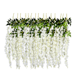 Miniatyrbillede 1 af 3: 1 stk. Kunstig Falsk Rattan Hængende Silke Blomsterguirlande Snøre Hjemmefest Bryllupsdekorationer (Stor Hvid Rattan)