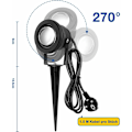 Pikkukuva 3 / 5: RGB Vedenalainen Valo Värikäs Akvaariovalo LED Suihkulähdevalo 85-265V RPG 10W - Musta Kuori Litteä Peili