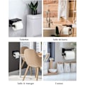 Miniatyrbillede 4 af 5: Sort Toiletpapirholder, 304 Rustfrit Stål Toiletpapirholder med Hylde, Vægmonteret Toiletpapirholder til Badeværelse-
