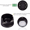 Miniatyrbillede 3 af 5: 360 graders roterende super lysstærk 9LED smart sensor sort lys positivt hvidt lys