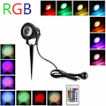 Pikkukuva 2 / 5: RGB Vedenalainen Valo Värikäs Akvaariovalo LED Suihkulähdevalo 85-265V RPG 10W - Musta Kuori Litteä Peili