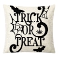 Pikkukuva 4 / 5: Halloween Koristetyynynpäällinen, Sohva Koti Olohuone Makuuhuone Koristetyynyliina, Puuvillapellava Neliö Koristetyynynpäällinen, 45x45 cm, 4 kpl