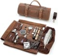 Vaxad Canvas Bartender Kitväska med 17-delars Cocktail Shaker Set för Resemixologi
