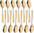 12-pack guldpläterade dessertskedar för fester