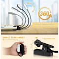 Miniatyrbillede 4 af 5: Sort Mini USB Opladnings Clip-on Læselampe