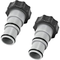 Miniatyrbillede 1 af 4: Erstatningsslangeadapter til pumpe med gevind - Til 1,5 & 1,25\" slange - A Serie 25077RP 8\" Grå Pakke med 2, Superma