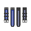 Miniatyrbillede 2 af 5: Garmin Fenix 5/6 armbånd Silikone Svart blå Sort/blå