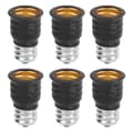 6-pack Svart E12 till E14 Ljuskälla Adapter Konverterare - Bra