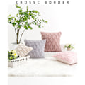 Miniatyrbillede 5 af 5: Plys Pudebetræk til Stue Sofa Nordisk Ensfarvet Blødt Sengeskab Kontor Pudebetræk (2 stk., Lys Pink, 45*45cm),