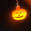 Miniatyrbild 4 av 5: Juldekoration LED Ljusslinga Halloween Melon 3 Meter 20 Lampor med Blinkande Batterilåda (Medium Leende Pumpa)