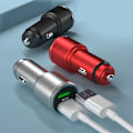 Miniatyrbillede 4 af 4: Biloplader Én til To Biloplader Konverter (Sort Metal Biloplader)