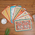 Pikkukuva 5 / 5: 45cm*30cm Kevyt Luksus Retro Tyylinen Kukka Nahka Länsimainen Tabletti, Vedenpitävä ja Öljynkestävä Lämmöneristysalusta, Pöytätabletti (Tassel Begonia),