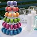 Pikkukuva 4 / 5: 6-kerroksinen pyöreä muovinen macaron-torniteline, macaron-pidike, macaron-kakkutorniteline jälkiruokien esillepanoon