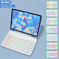 Pikkukuva 2 / 3: Nahkakotelo RGB Bluetooth -näppäimistöllä iPad 10,9/11 tuumalle Blå Blå