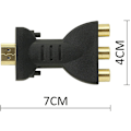 Miniatyrbillede 4 af 5: HDMI til 3RC Adapter HDMI til RCA HD Adapter 3RC Rød Blå Grøn Adapter