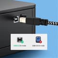 Miniatyrbillede 2 af 5: Type C til MIDI-kabel USB C til USB B 2.0 printerkabel printer scannerkabel til AiO, printere og mere