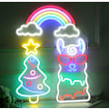 Miniatyrbillede 4 af 5: LED Neon Lys, Fuld Sortiment af Akrylbagplader, Natlamper til Værelsesindretning (Bagplade-Regnbueskyer-Seks Farver),