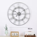 Miniatyrbillede 2 af 4: Smedejerns Vægur Enkelt Lydløst Quartz Ur, A10 Retro Sølv, 40*5*40cm,