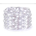 Miniatyrbillede 5 af 5: 100 200 LED solcelle kobbertråd lyskæde udendørs gårdhave vandtæt 12 meter 100 lys 8 funktioner hvidt lys