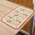 Miniatyrbillede 1 af 5: 45cm*30cm Let Luksus Retro Stil Blomster Læder Western Dækkeserviet, Vandtæt og Olietæt Varmeisoleringspude, Dækkeserviet (Thanksgiving Lavendel)