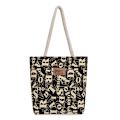 Miniatyrbillede 1 af 5: Sort Canvas Shoppingtaske - Stilren & Rummelig Tote