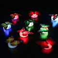 Miniatyrbillede 5 af 5: Farverig Glødende Sommerfugl Pastel Natlampe 6 stk