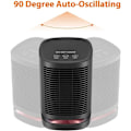 Miniatyrbillede 4 af 5: 950W PTC Keramisk Elektrisk Varmeblæser, Varmeblæser med Varm/Naturlig Vind, 90° Auto-Oscillerende, med Overophednings- og Væltesikring til Kontor, Soveværelse