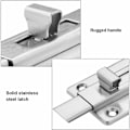 Miniatyrbillede 5 af 5: 304 Rustfrit Stål Dobbelt Låge Manuel Låge Soveværelse Toilet Dørlåge 2 stk 2 tommer 480 stk/stk