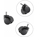 Miniatyrbillede 2 af 5: Pakke med 5 udskiftelige drejelige hjul til kontorstol 11x22mm - Sort