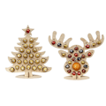 Miniatyrbillede 2 af 3: Julekalenderholder i træ, Jule Nedtællings Chokolade Dekoration (Elg)