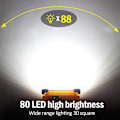Miniatyrbillede 5 af 5: Genopladelig LED Projektør Byggepladslampe Bærbar LED Projektør med Solpanel 4 Tilstande Super Stærkt Arbejdslys til Camping, DIY