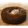 Miniatyrbillede 2 af 5: Hunde Hus Rundt Plys Kattehus Kæledyrshus Hundeseng Vinter Varm Måtte Hundemåtte Kæledyrsprodukter Kæledyrsseng (Diameter 40cm, Hvid)