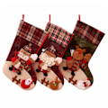 Miniatyrbild 1 av 3: Juldekorationsmaterial Nyårspresenter Jultomte Snögubbe Strumpor Julstrumpor Presentpåse (Två för äldre)