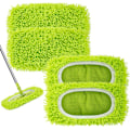 Miniatyrbillede 1 af 7: Genanvendelige tørre moppeklude i mikrofiber til vådmopper Kompatibel med Swiffer Sweeper Mop Erstatningsmopper til rengøring af gulve med hård træoverflade 4 Pack