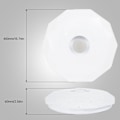 Miniatyrbillede 5 af 5: LED musik loftslampe rund soveværelseslampe 30cm33cm LED farverige lamper