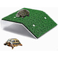 Miniatyrbillede 1 af 4: Skildpaddeakvarium Simuleret Græsplæne, Skildpadde Rampe Platform Skildpadde Klatrestige, til Små Dyr Solbadning Hvile Spil (20 x 10 x 12 x 5,2 cm)