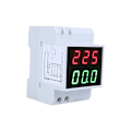 Miniatyrbild 1 av 4: Multimeter, Ohmmeter och Ammeter DIN-skena Digital Voltmeter Amperemeter LED Voltmeter AC80-300V 0.2-99.9A Dubbel Display, Vit